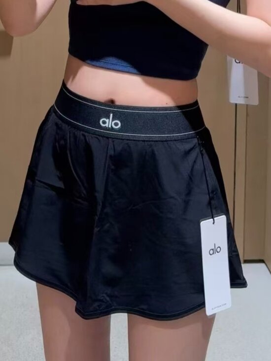 ALO Yoga Dresses & Skirts - 🤹‍♀️ALO NWT Match Point Black Mini Tennis Skirt🏌️Sporty Everyday Style